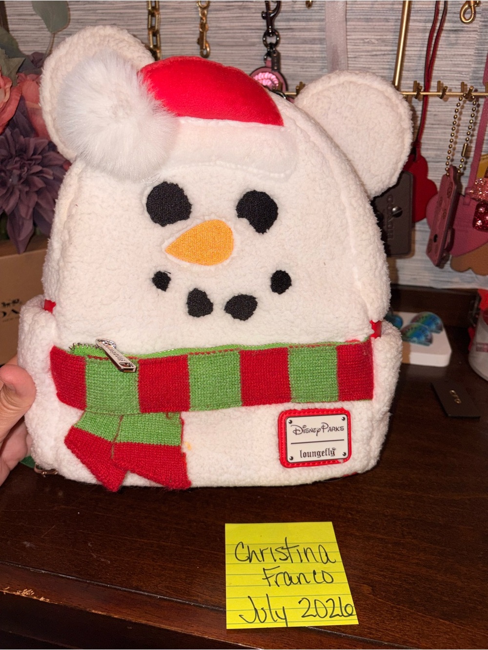 Disney Parks Loungefly Kids White Snowman Plush Mini Backpack